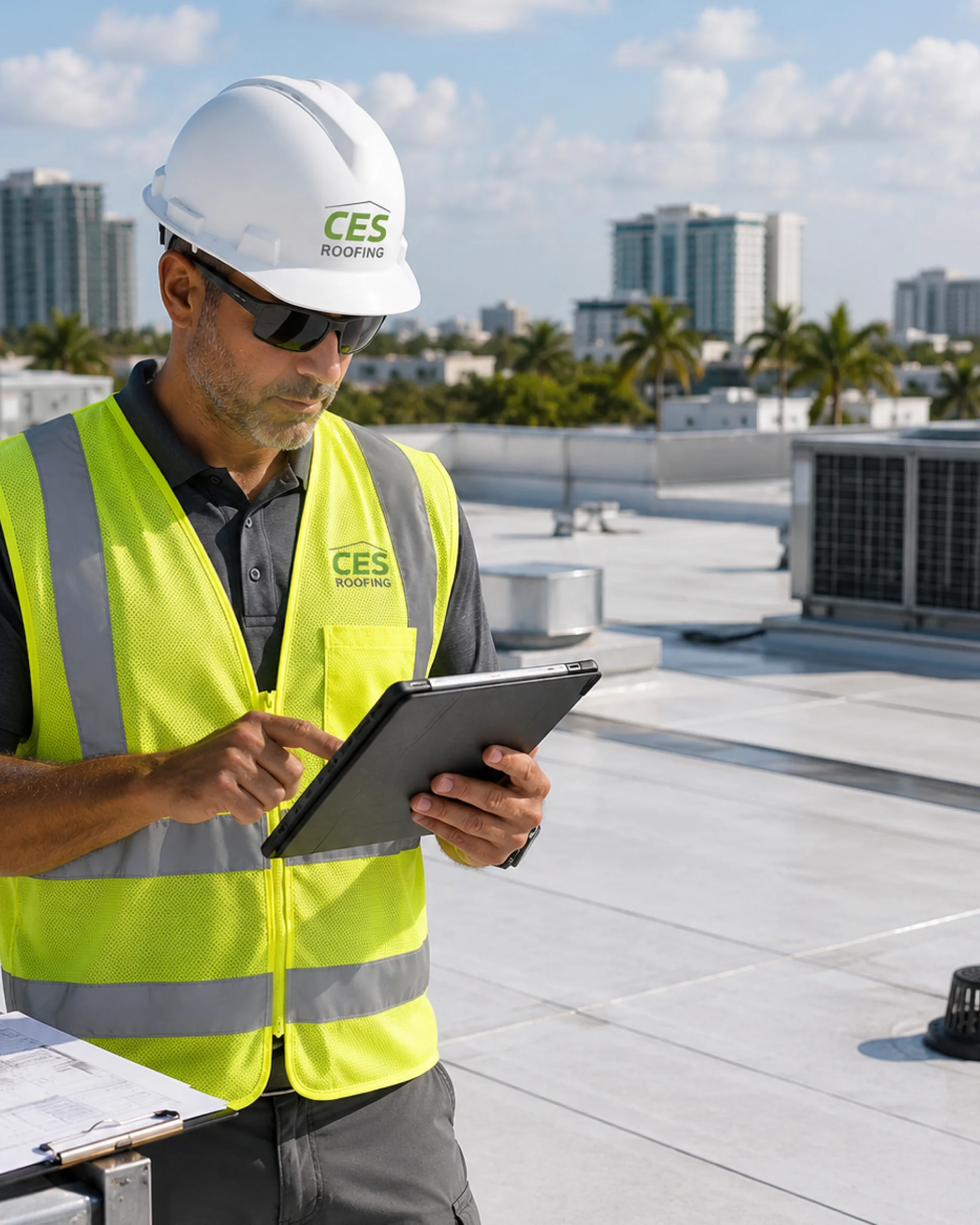 ces commercial roof drone inspection florida